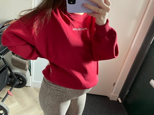 Customer photo review of You Do You Sweater Bordeaux