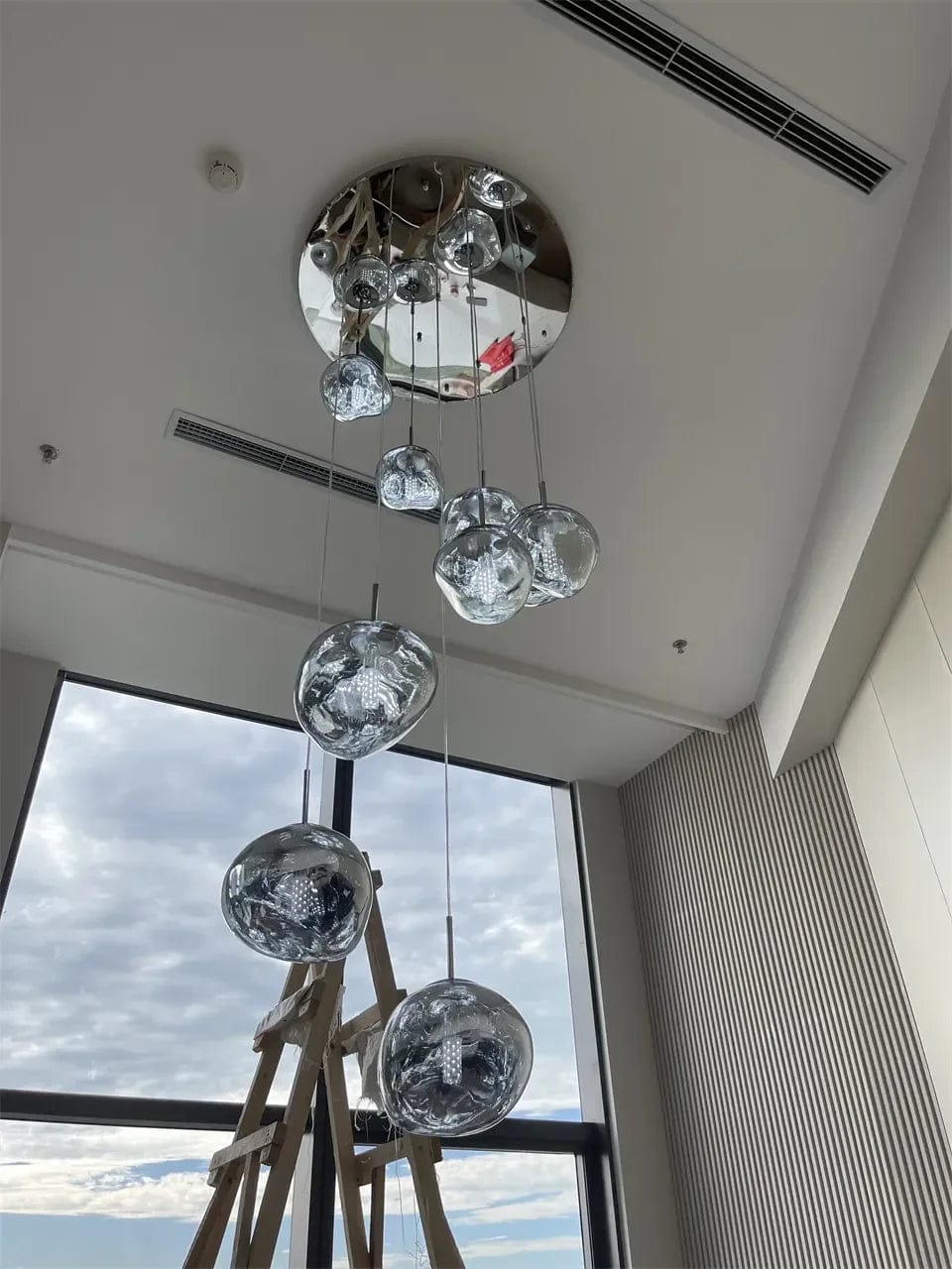 Customer photo review of Tambora Lava Pendant Light(Mixed Sizes), Bulb Version