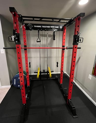 Customer photo review of K3 Power Rack with Barbell and Weights Set