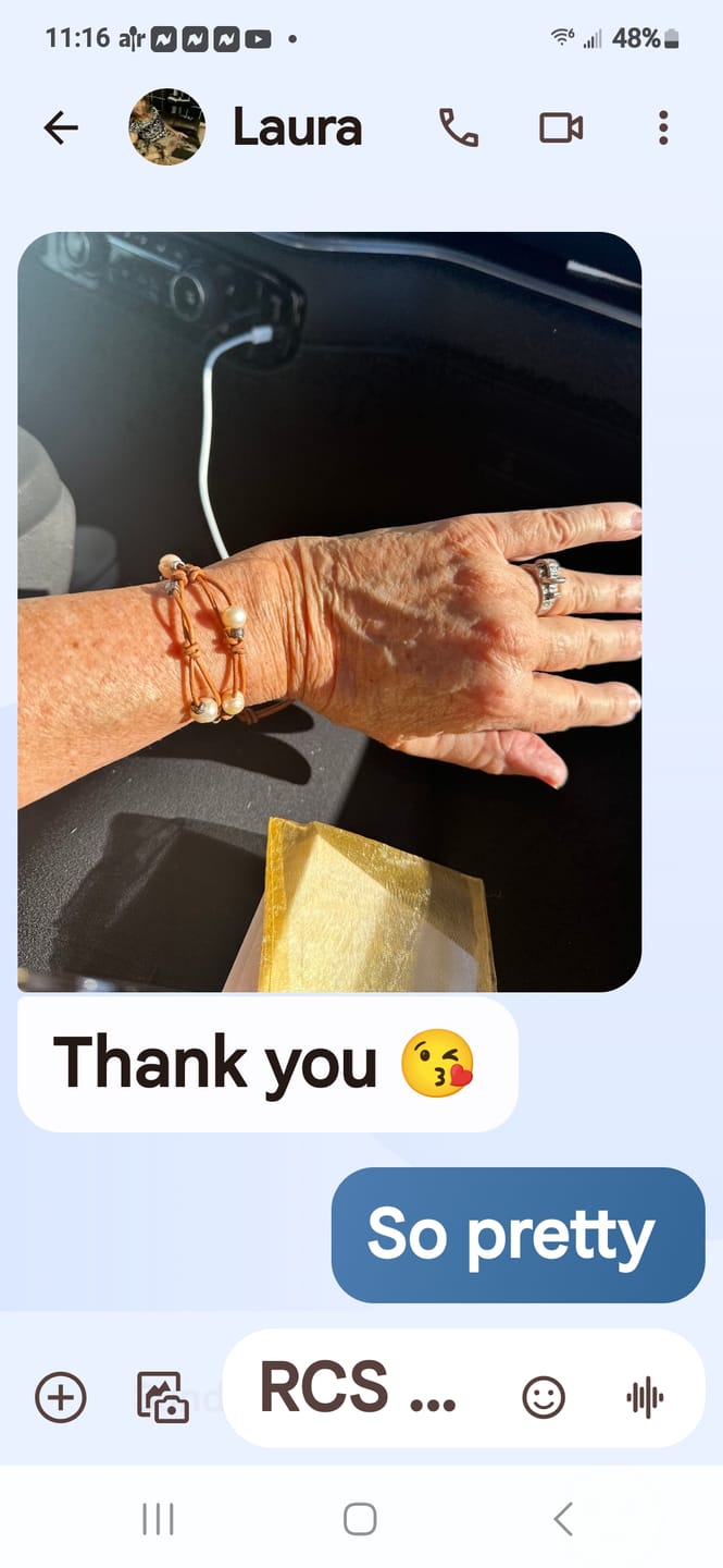 Customer photo review of Vintage Freshwater Pearl Bracelet