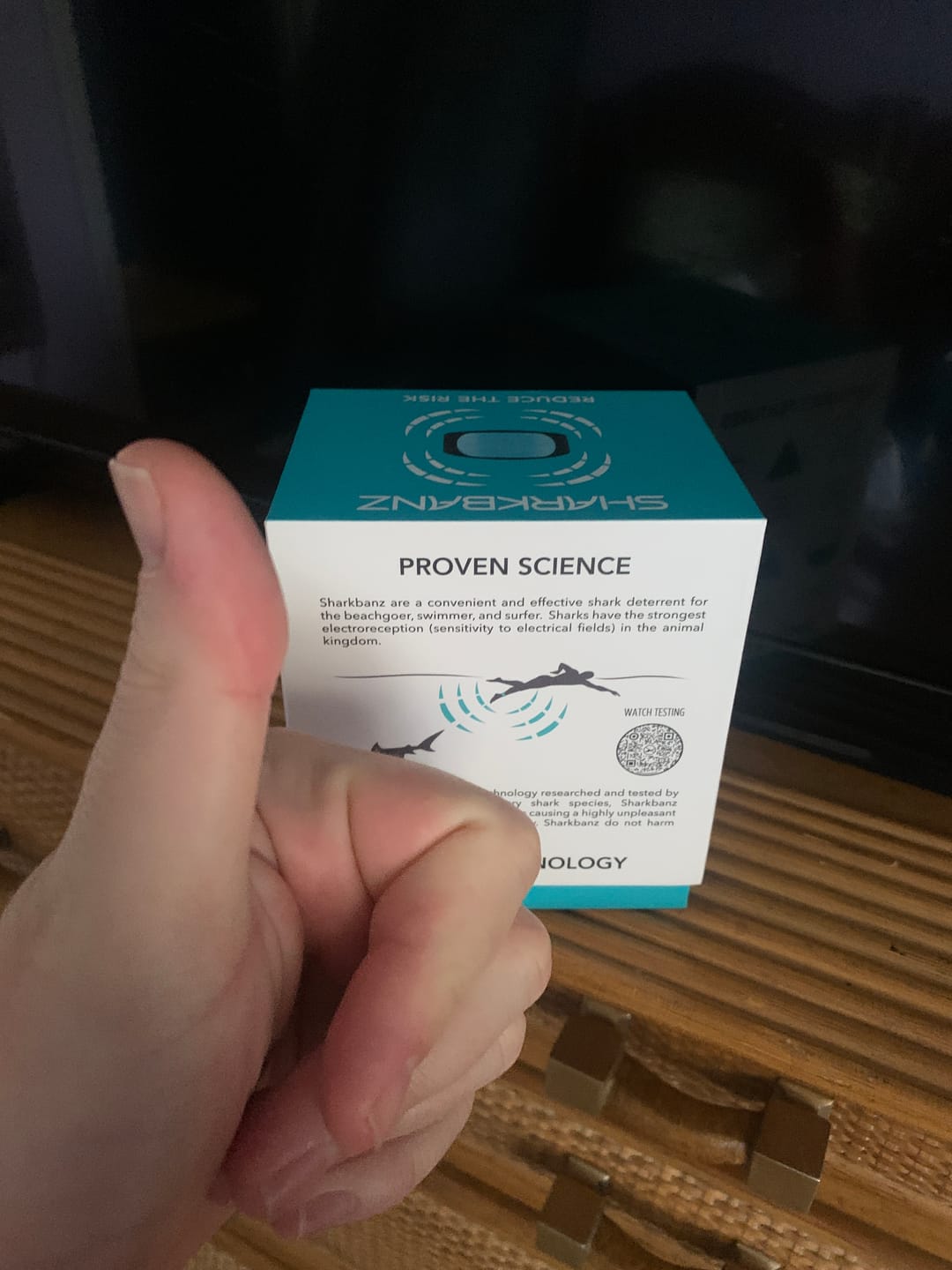 Customer photo review of Sharkbanz 2 – Wearable Shark Deterrent
