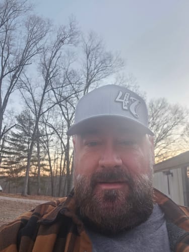Customer photo review of Psalm 47:7 Lower Left PVC Patch Hats
