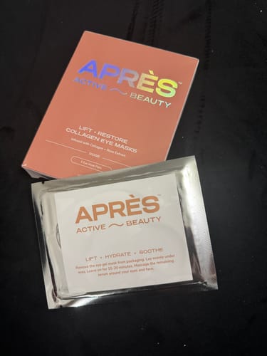 Customer photo review of Lift + Restore Collagen Eye Masks