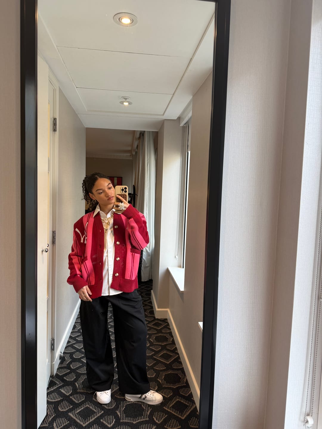 Customer photo review of City Cardigan- Raspberry