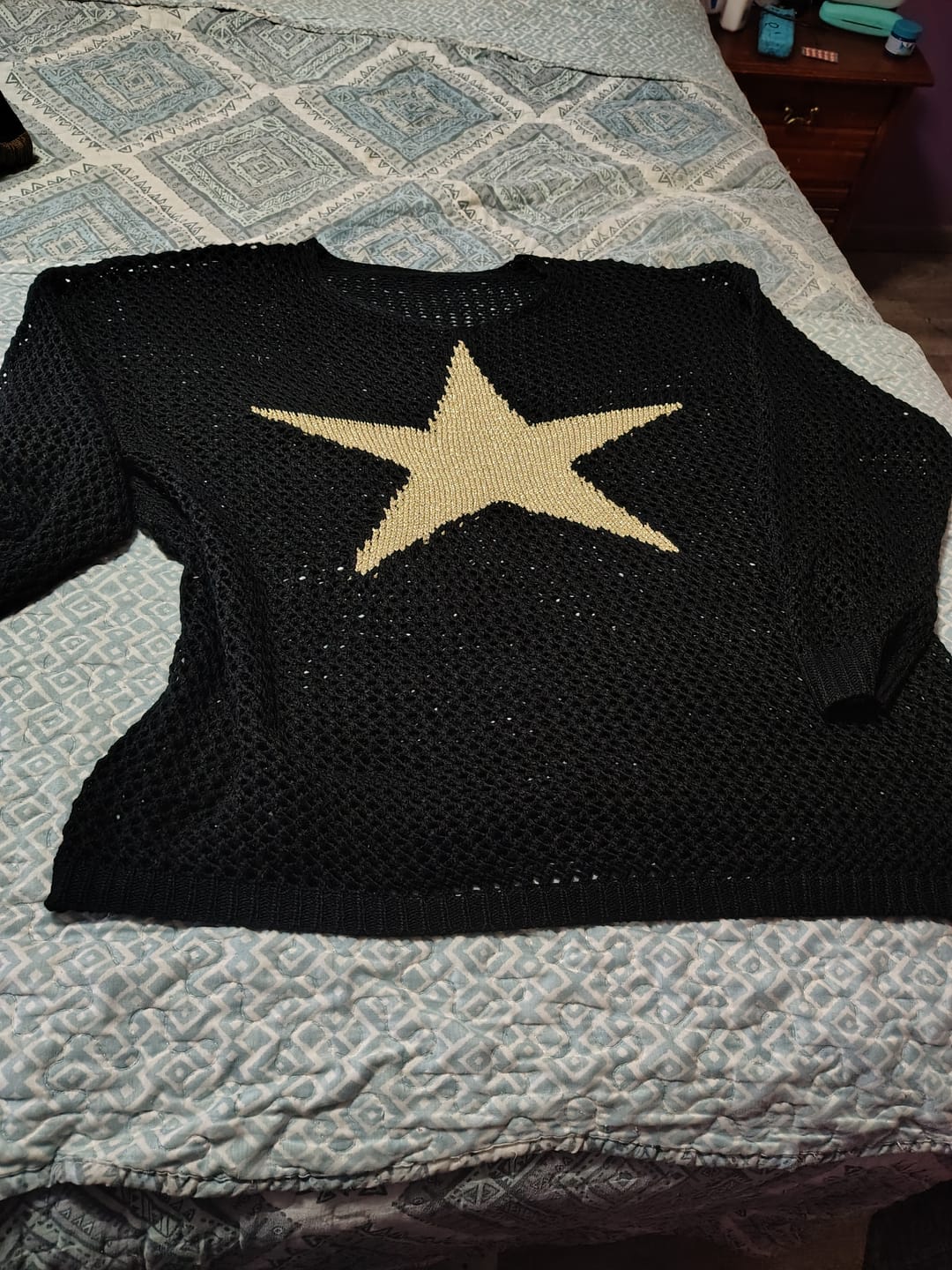 Customer photo review of Sweater De Hilo Diseño Estrella Negro