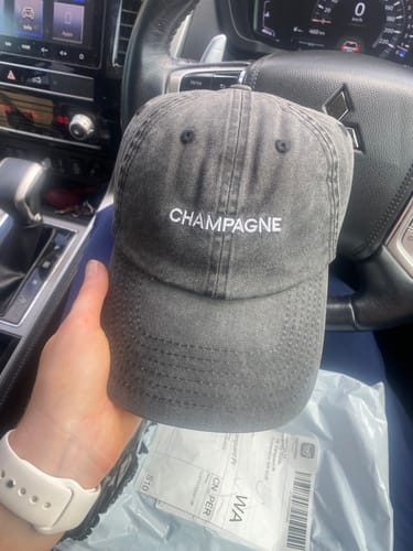 Customer photo review of WASHED CHAMPAGNE.