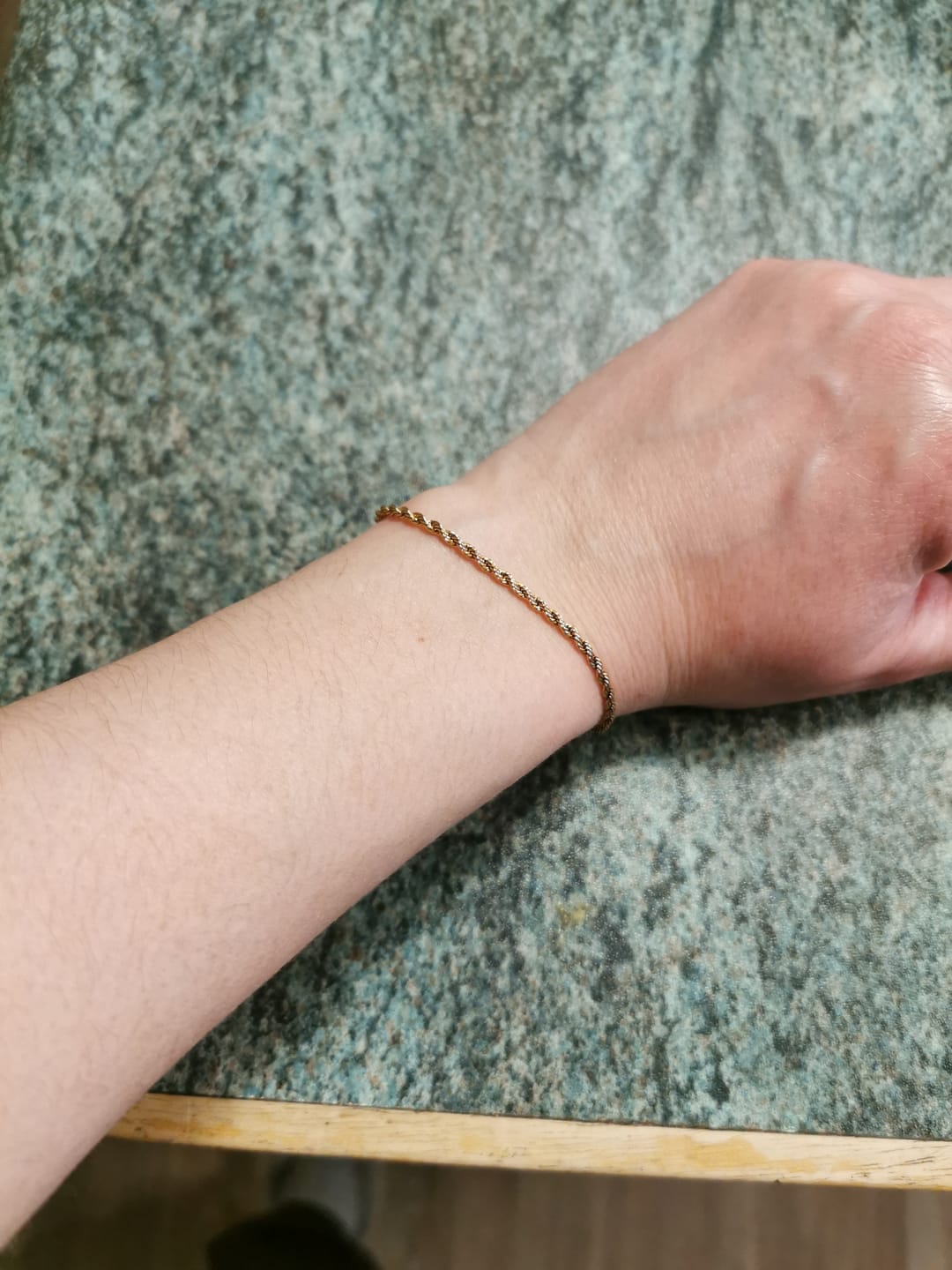Customer photo review of Rope Chain Bracelet in Gold