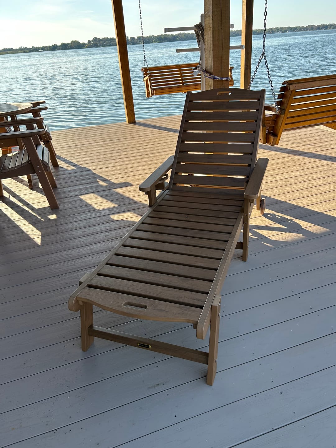 Customer photo review of DURAWEATHER POLY® Chaise Lounge With Adjustable Back, Wheels, & Free Cushion