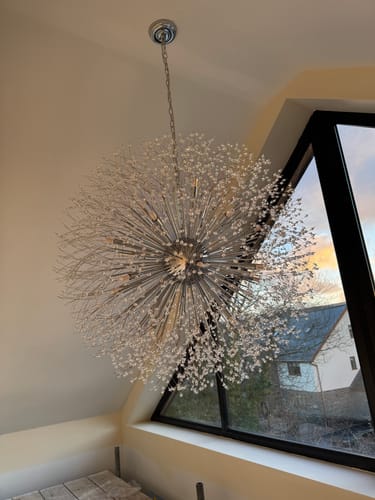 Customer photo review of 20-Light Oversized Large Luxury Sputnik Firework Chandelier