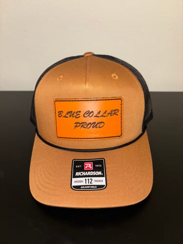 Customer photo review of Premium Custom Leather Patch Hats (Wholesale)