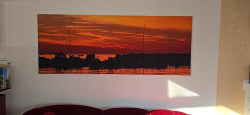 Customer photo review of Textilspannrahmen "Sonne strahlt durch den Wald"