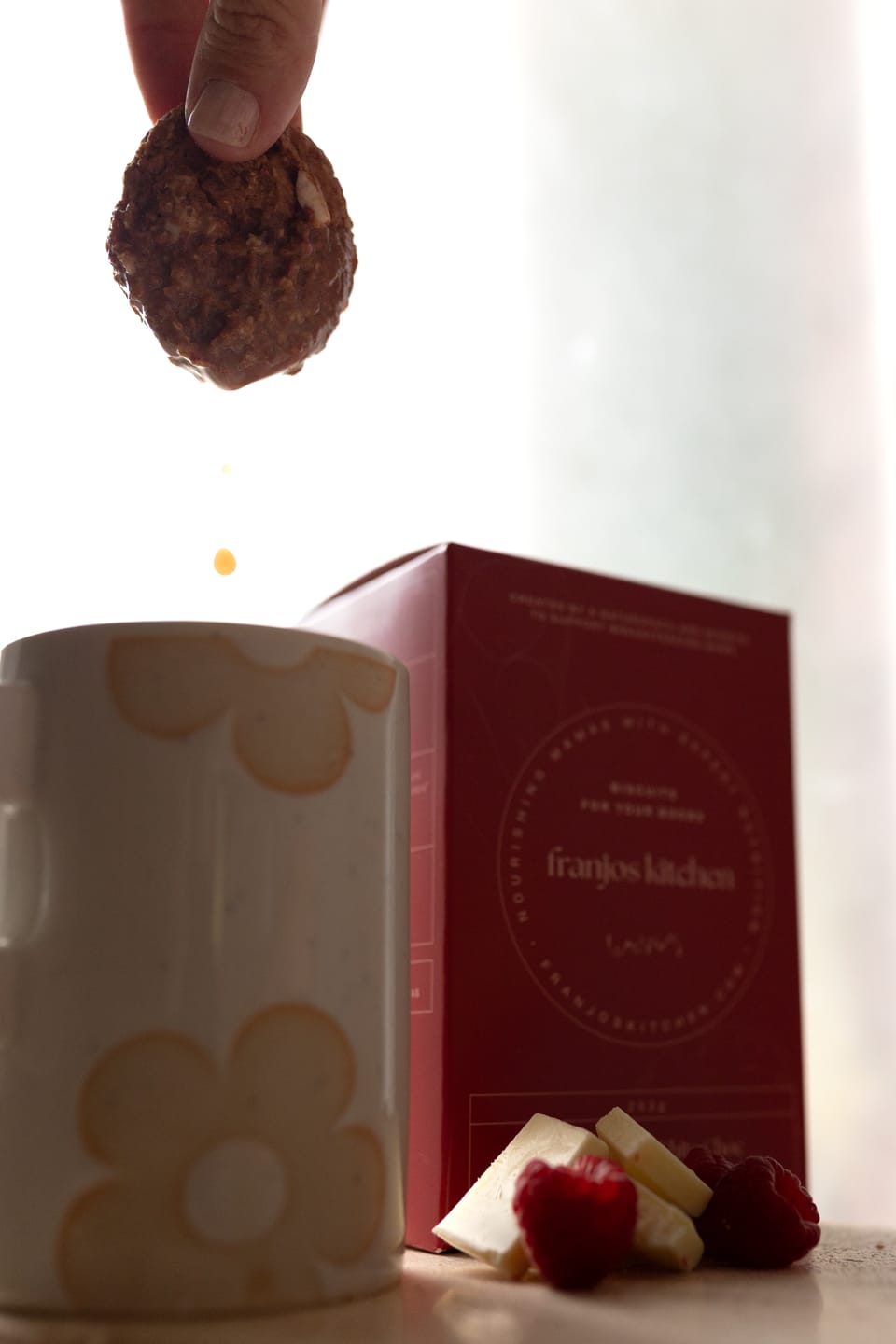 Customer photo review of Raspberry & White Choc Mama Biscuits