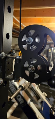 Customer photo review of Major Fitness Rack Attachment Aluminum Pulley Set