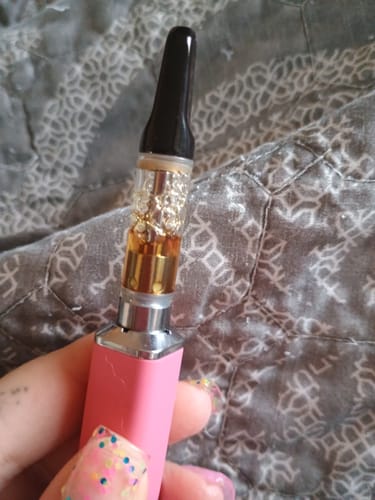 Customer photo review of THC SKYWALKER Full Spectrum 510 Thread Vape Cartridge 1000mg 1 gram
