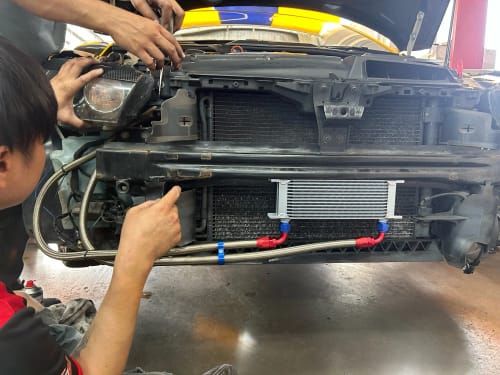 Customer photo review of Universal 13 Rows Oil Cooler Kit An10