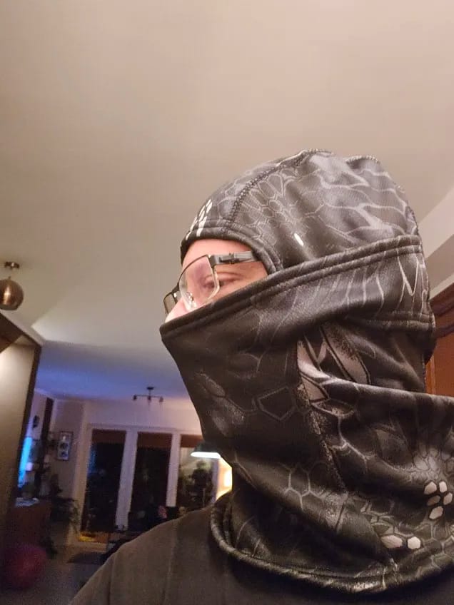 Customer photo review of IcePro Fleece Haube – Dein Gesichtsschutz gegen Kälte