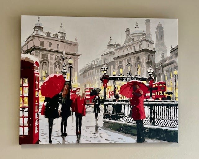 Customer photo review of London in Snow Amend - Paint by Numbers Kit for Adults