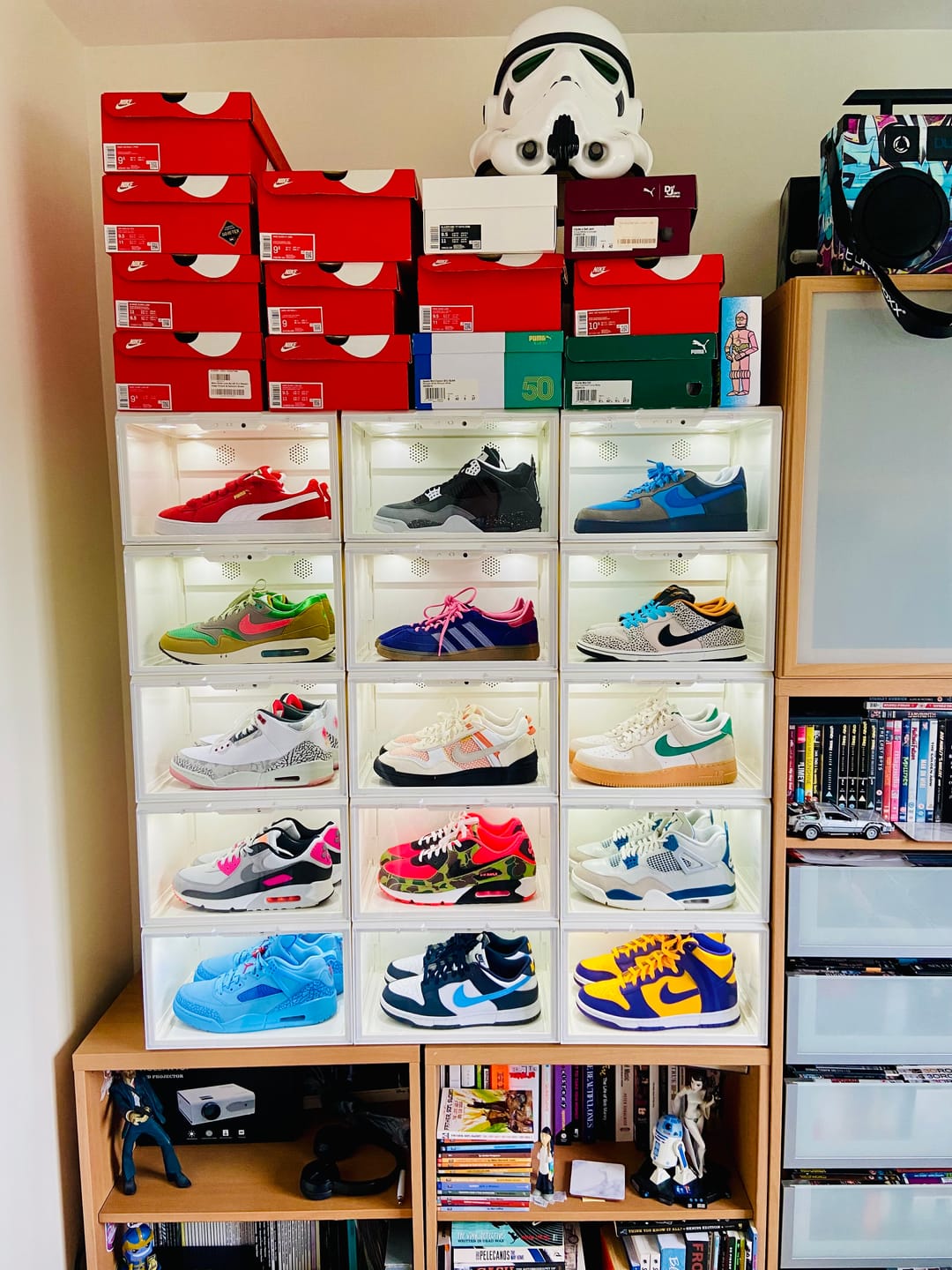 Customer photo review of STACK V2 LED Sneaker Display Crate - White