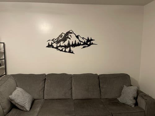 Customer photo review of Mountain Range View - Metal Wall Art