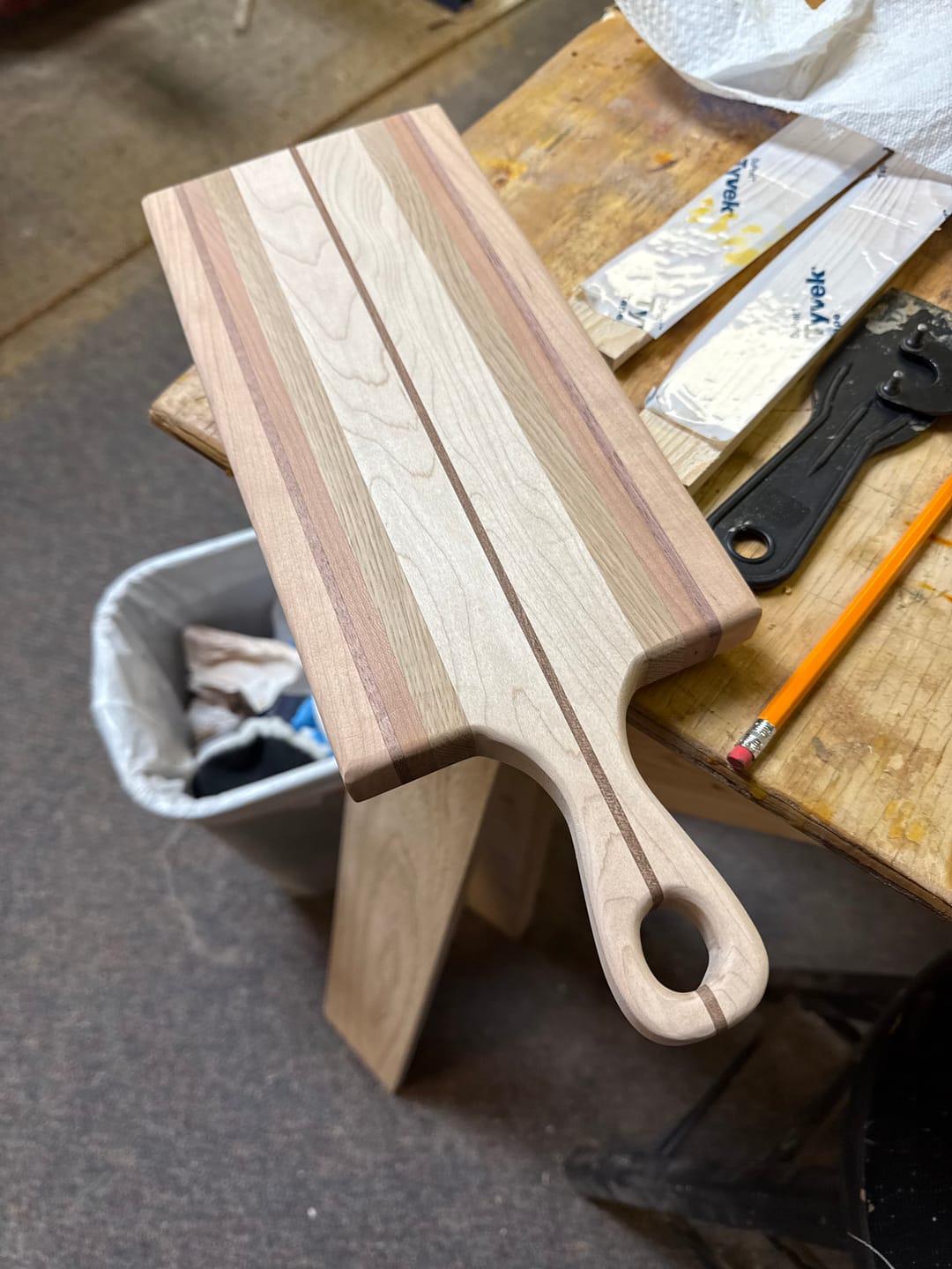Customer photo review of Mini Handles - Acrylic Router Templates For Cheese Boards