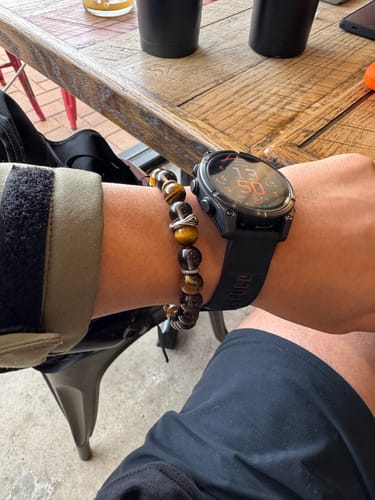 Customer photo review of Guardian of Wealth Tiger's Eye Silver Bracelet