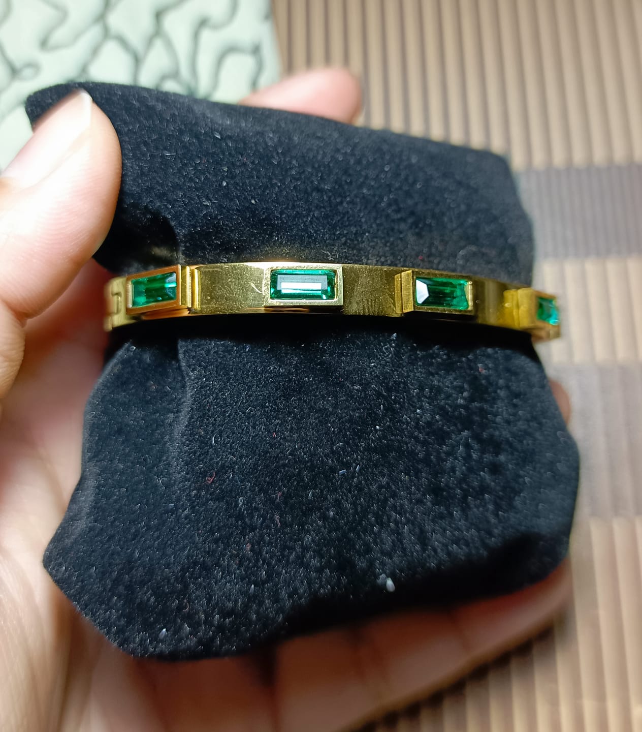 Customer photo review of Enchanting Stone Bangle Bracelet