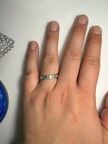 Customer photo review of 'Coastal Oasis' Gemstone Band Ring