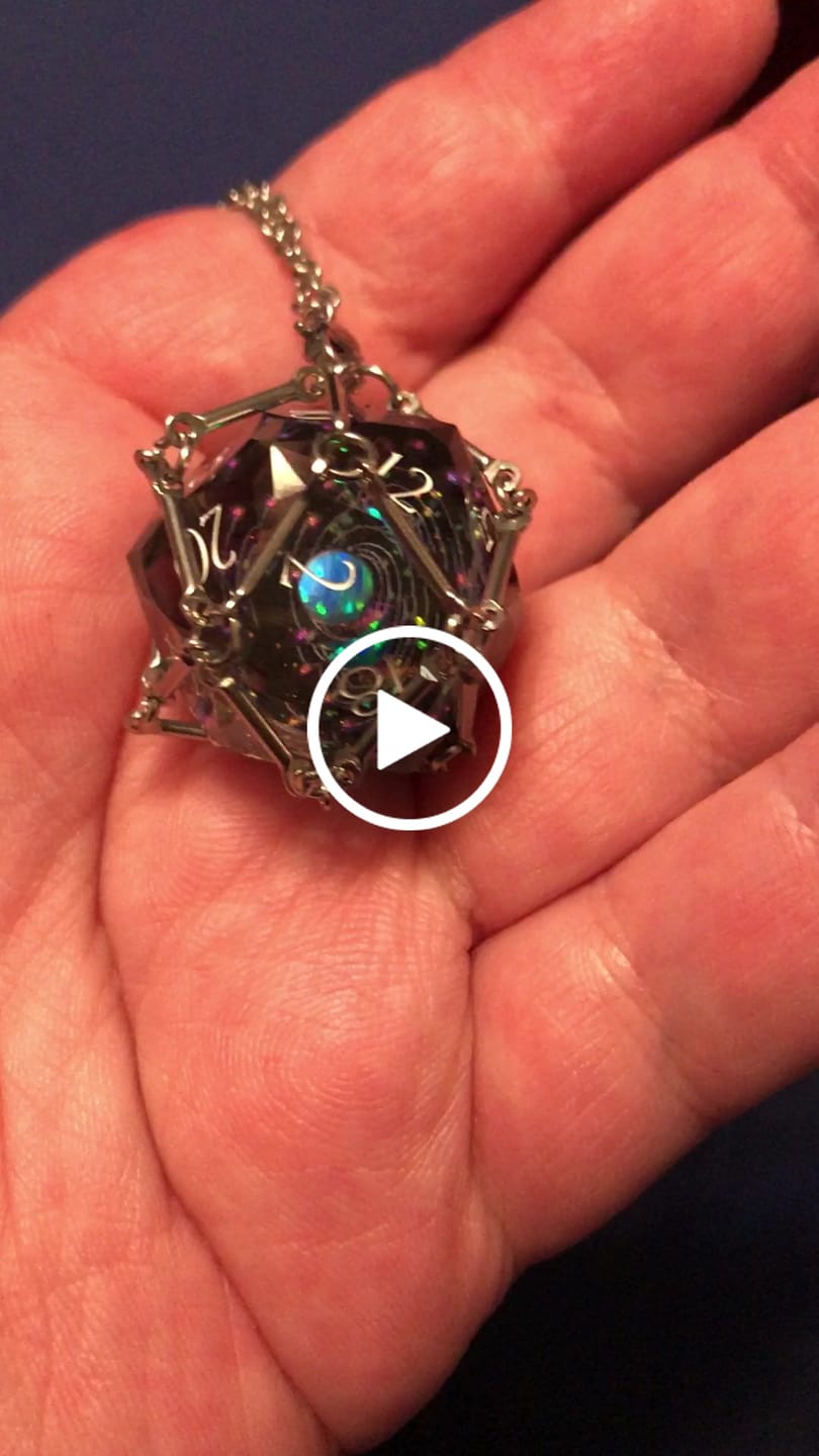 Customer video review of URWizards D&D Multi-faceted Real Opal Gemstone Bead Dice Set