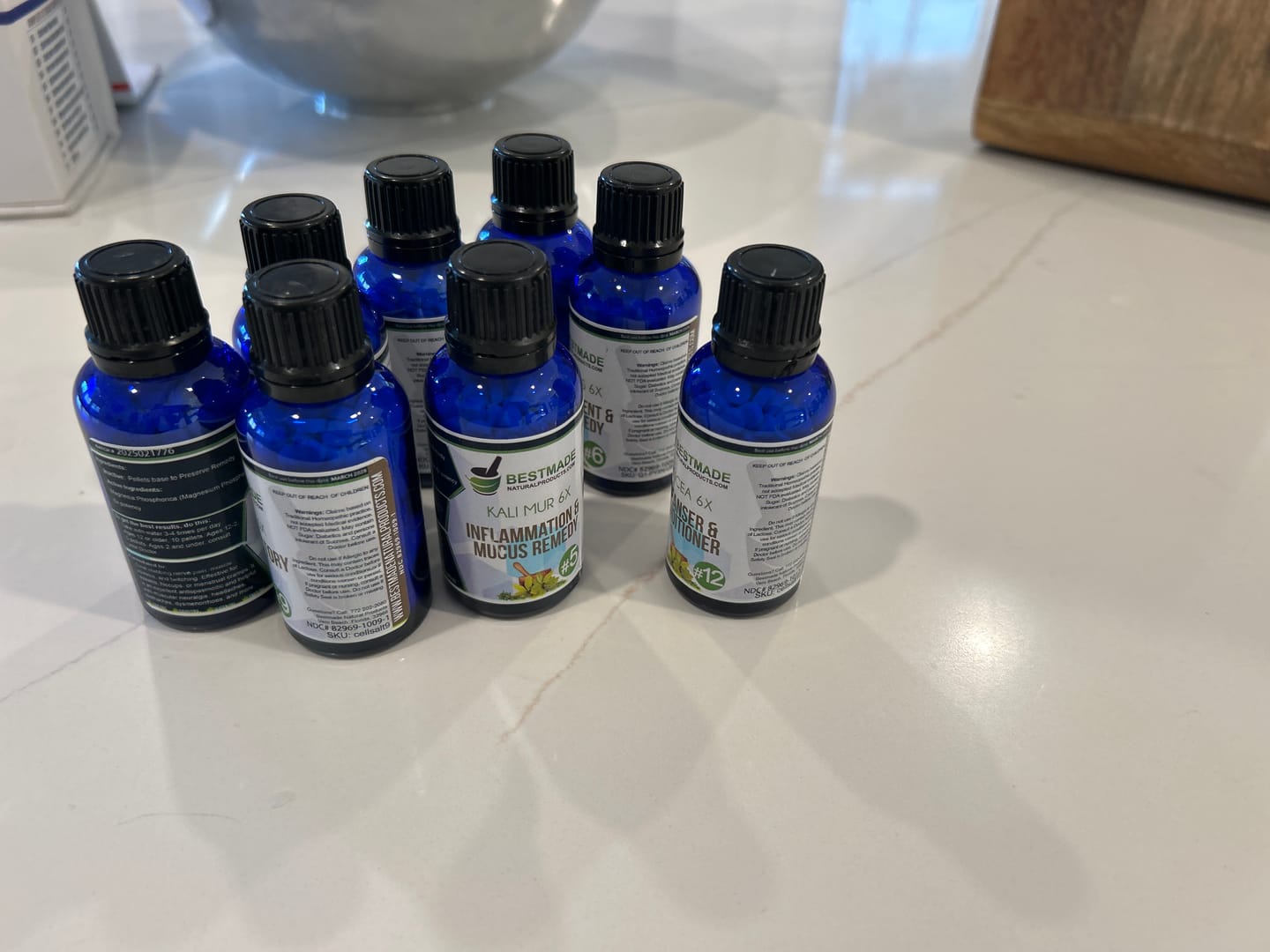Customer photo review of Bestmade Classic Tissue Cell Salt Kit, All 12 Schussler Cell Salts - Boost Your Immune System, Provide Cellular Nutrition Vital to Cellular Function, 12 Bottles, 350 Pellets Each