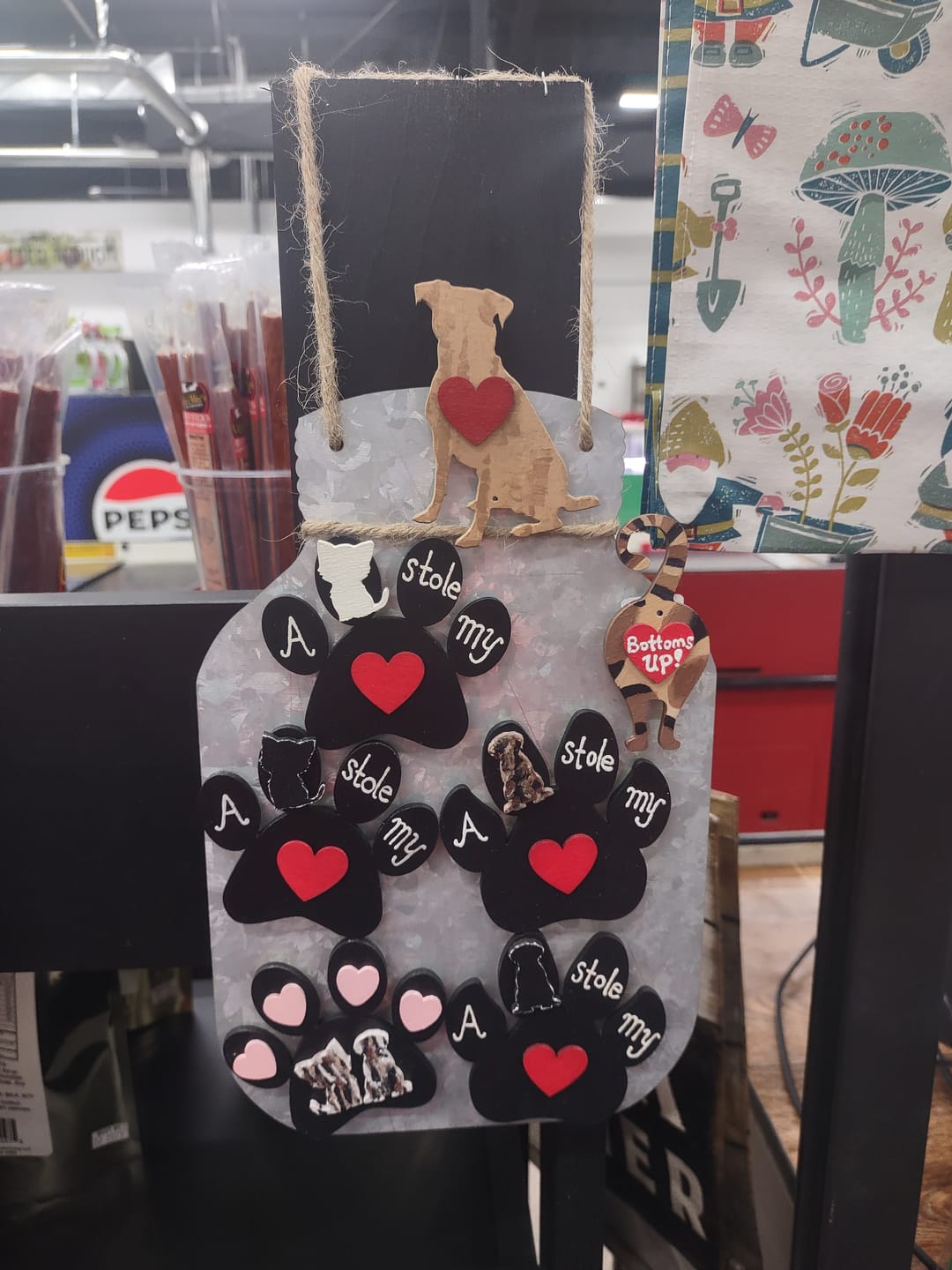 Customer photo review of Unfinished Wood Paw Print Shape - Pet Craft - up to 46"