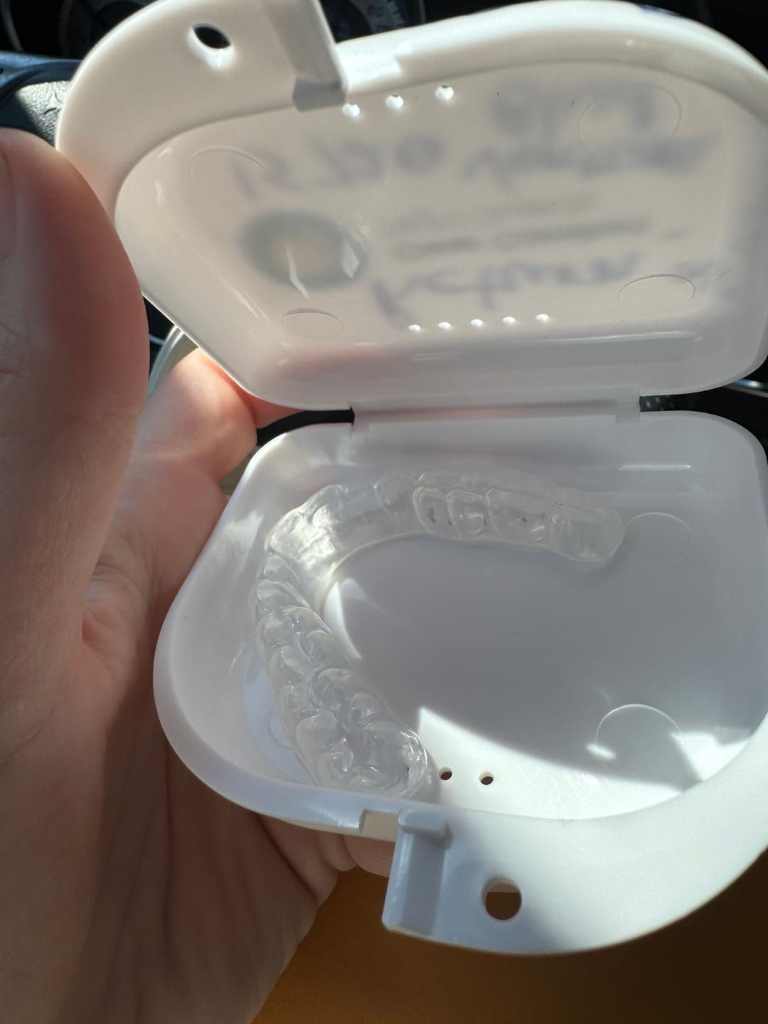 Customer photo review of 1.5mm Double-Duty Bruxism Night Guard - Custom Day & Night Mouth Guard for Teeth Grinding/Clenching