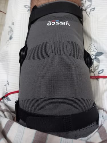 Customer photo review of Hinged Knee Cap | Supports the Knee joint with mediolateral hinges | Color - Grey (Single Piece)