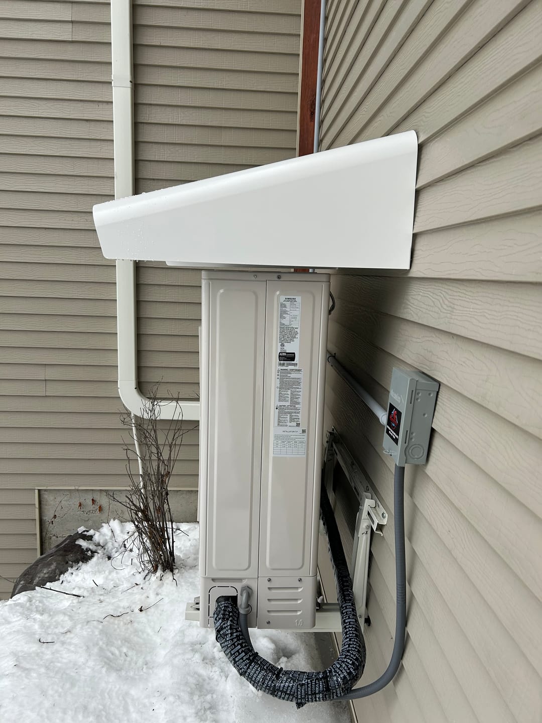 Customer photo review of Snow Shield - Mini-split