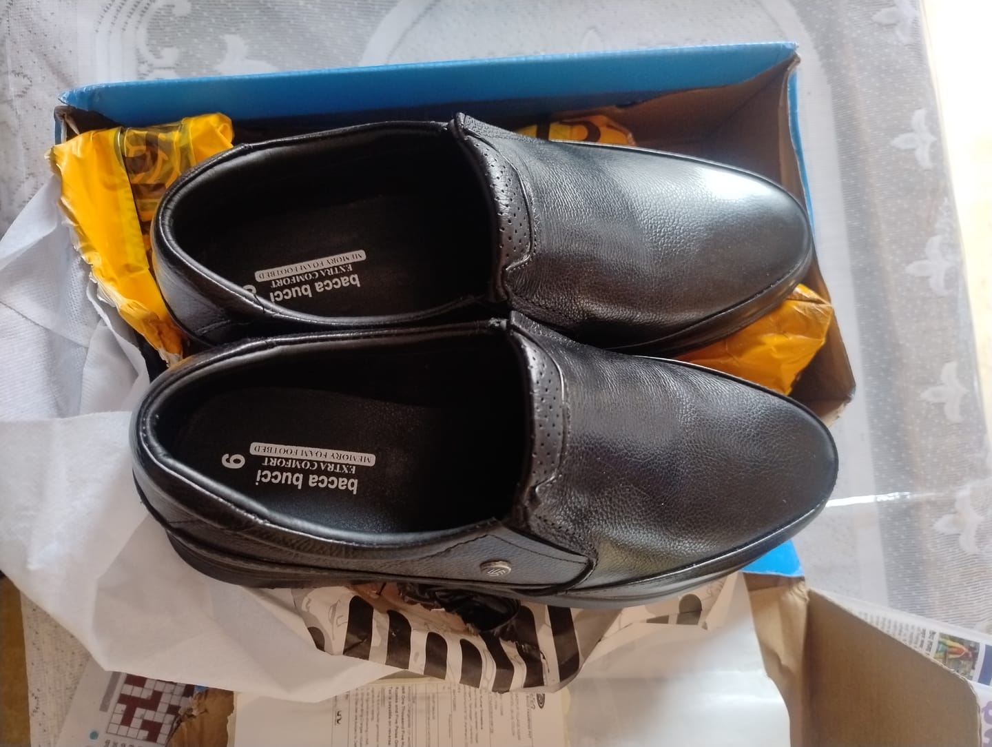 Customer photo review of Bacca Bucci Leather Office Slip-ons Formal Shoes | UK- 06 to 14