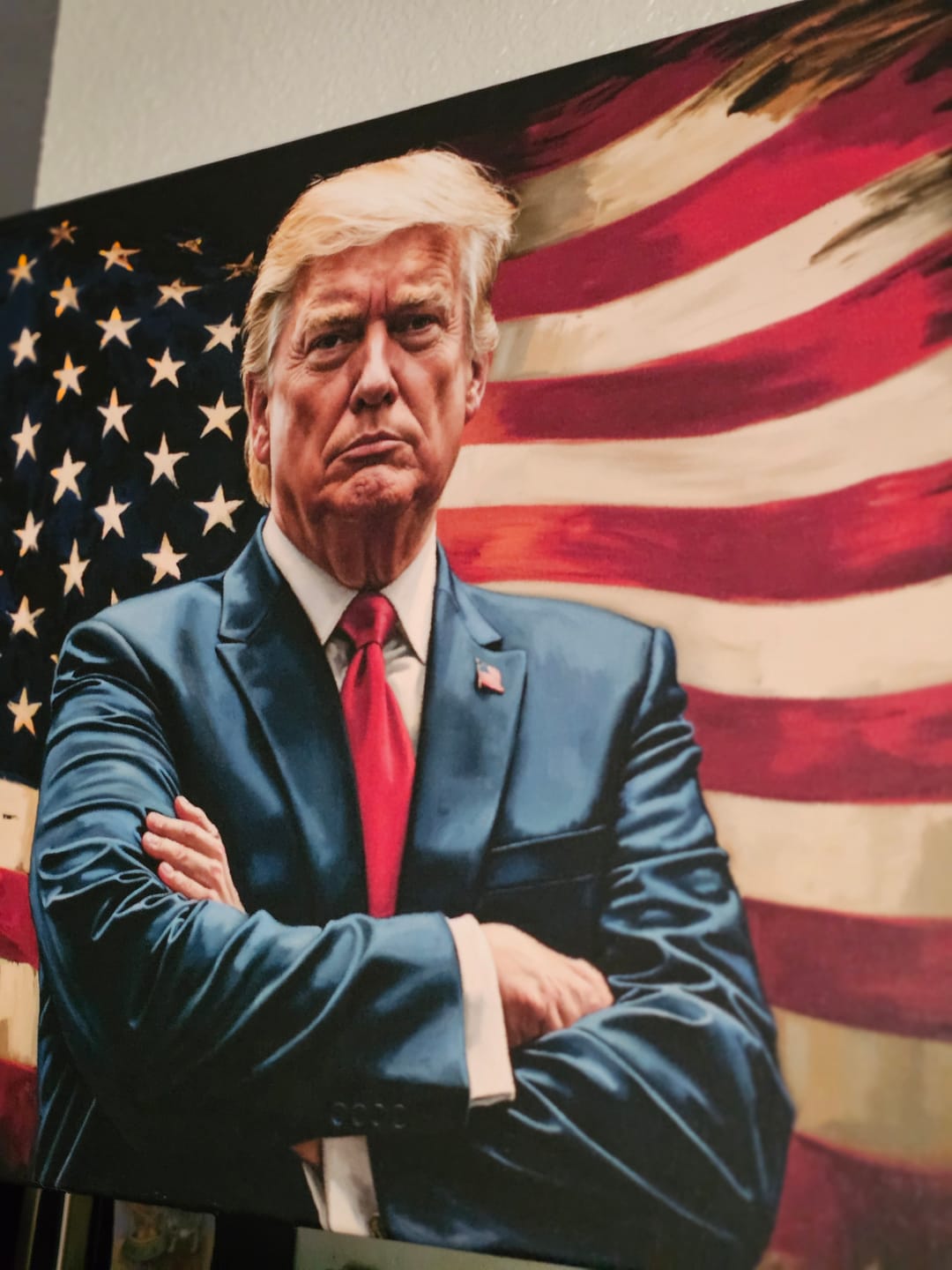Customer photo review of Custom Order - 18x24 Canvas - Defender of stars and stripes