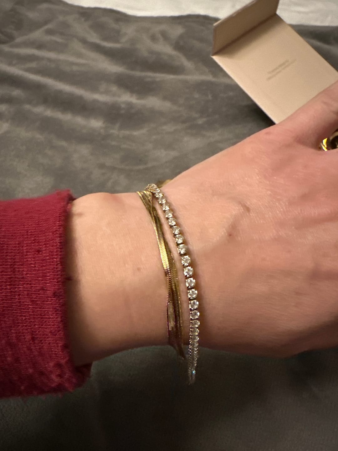 Customer photo review of Lily Double Bracelet