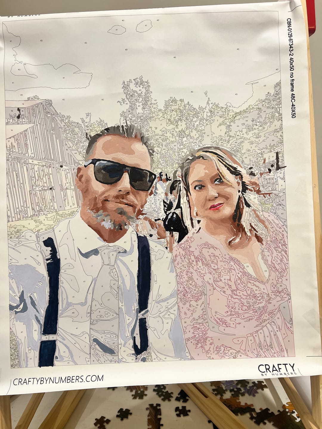 Customer photo review of Custom Paint by Numbers Kit