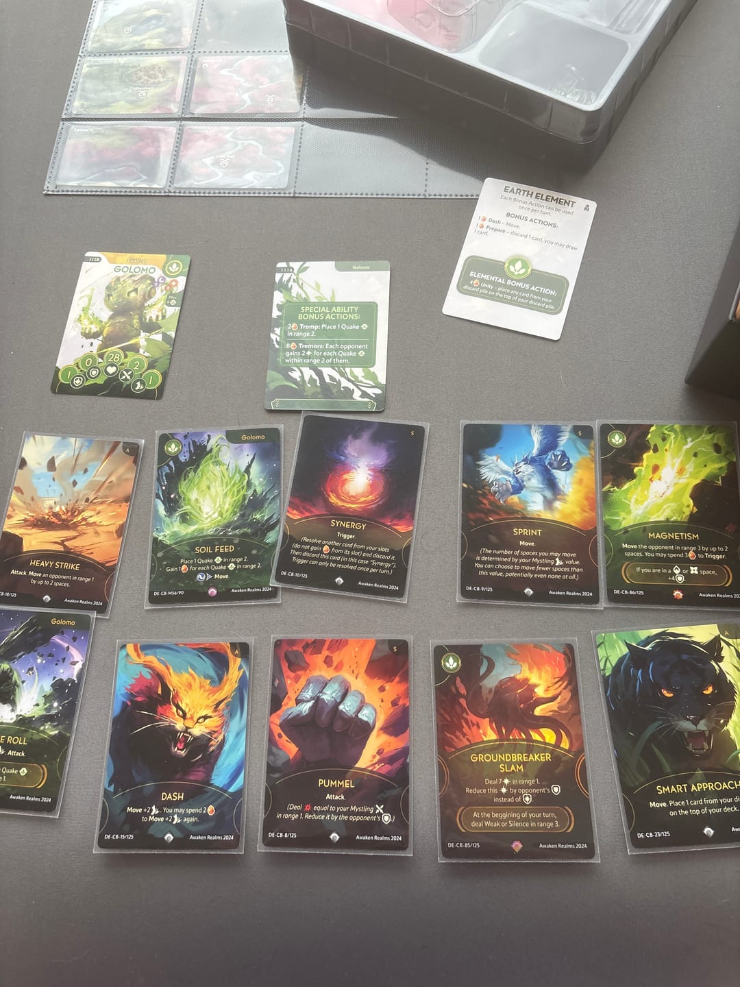 Customer photo review of Clear Matte Standard Size Card Sleeves