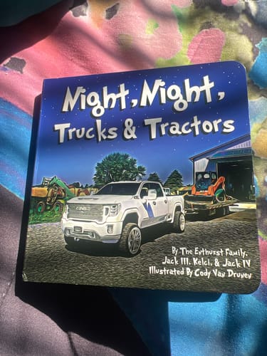 Customer photo review of NIGHT NIGHT TRUCKS & TRACTORS CHILDREN'S BOOK