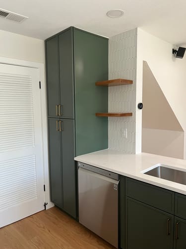 Customer photo review of White Oak Floating Shelves