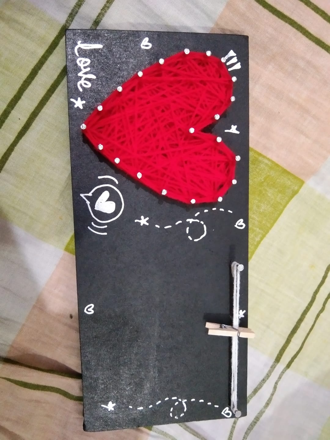 Customer photo review of Heart String Art