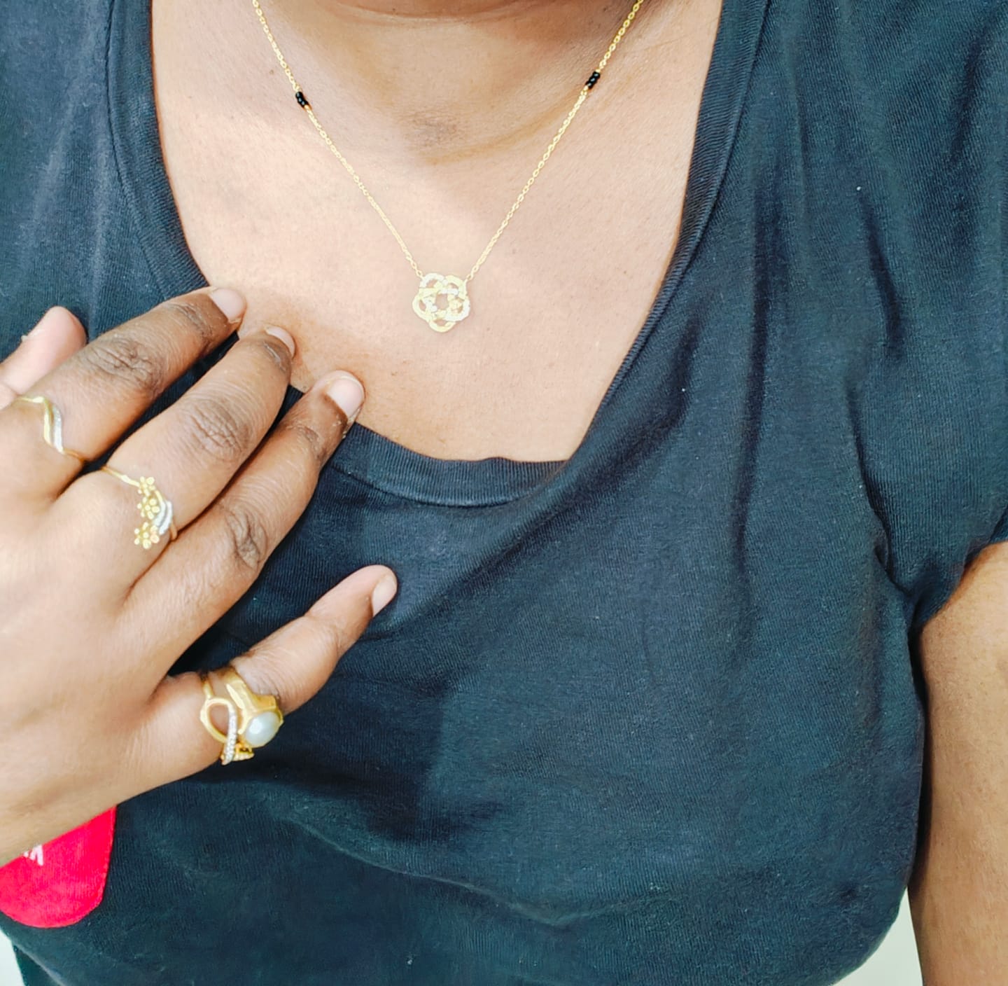 Customer photo review of Iravati Diamond Mangalsutra | BIS Hallmarked | 18k Gold Vermeil