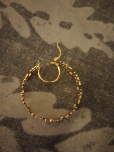 Customer photo review of Personalized Multiple Name Hoop Earrings