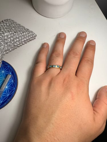 Customer photo review of 'Coastal Oasis' Gemstone Band Ring
