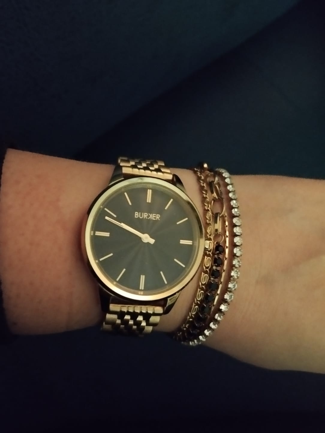 Customer photo review of Jade Gold Black Bracelet