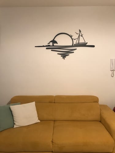 Customer photo review of Décoration murale en métal - Lever du soleil