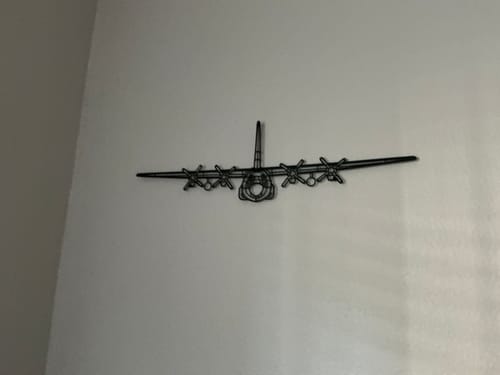 Customer photo review of C-130H Hercules Front Metal Aircraft Wall Art - NCP0040
