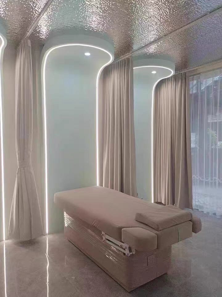 Customer photo review of Electric Adjustable Beauty Massage Table with Heating Function and Storage Cabinets