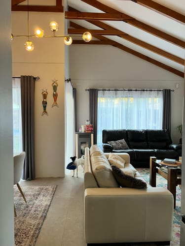 Customer photo review of Lampara Techo Nórdica Modelo ATENAS Dorada 6 soquetes