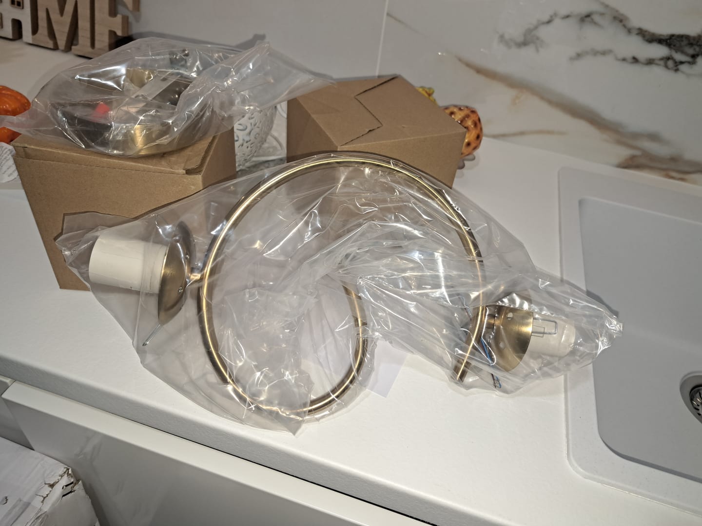 Customer photo review of Lustra Abajur 2xE27 Gold Elegance